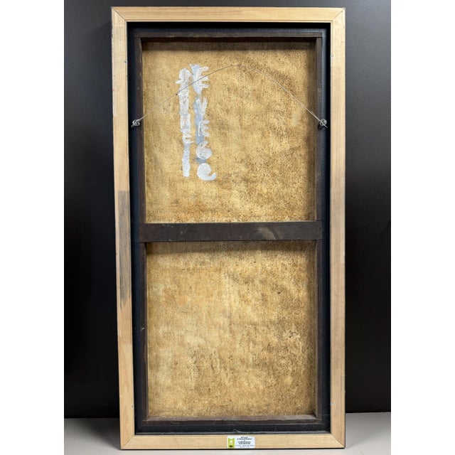 Black Jeune Eve, Art Brut, 1968, Oil and Sand on Canvas For Sale - Image 8 of 12