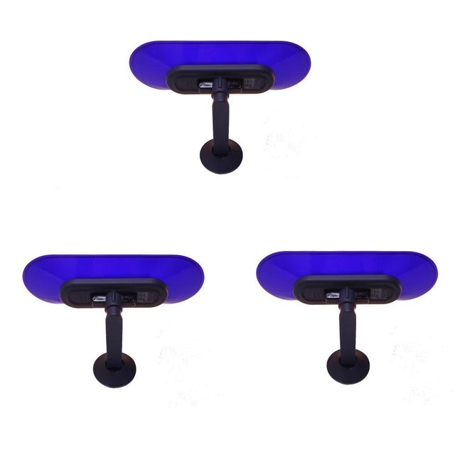 Postmodern Blue Jill Sconces by Perry King and Santiago Miranda for Arteluce, 1980s, Set of 3 For Sale - Image 12 of 12