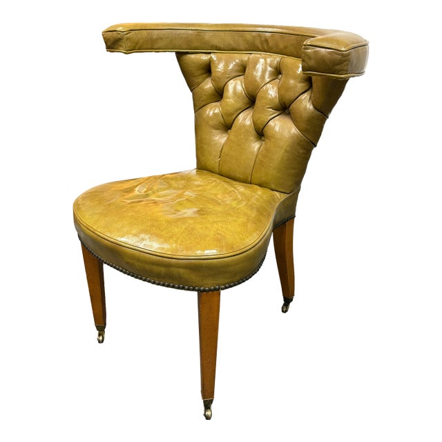 Edward Wormley for Dunbar Mid-Century Cock Fighting Tufted Lounge Chair For Sale