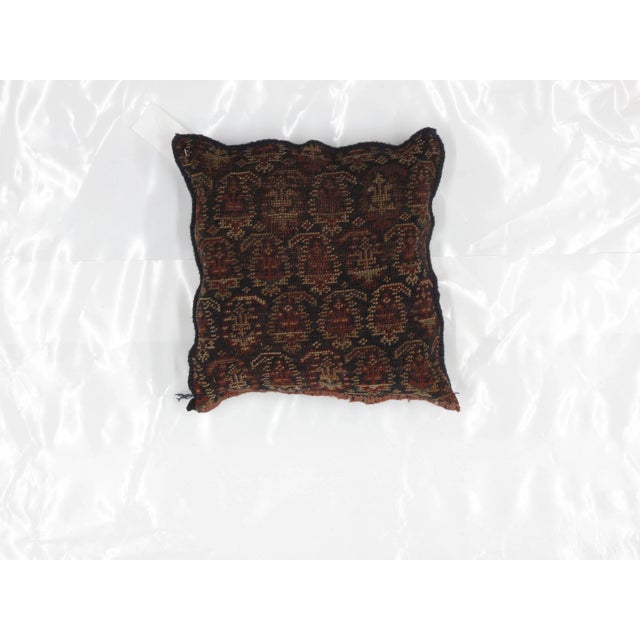 Persian Persian Pillow W/ Antique Rug Fragment - 1'5 X 1'5 For Sale - Image 3 of 3