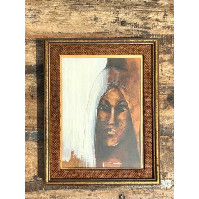 Vintage Original Abstract Portrait of Woman For Sale - Image 11 of 12
