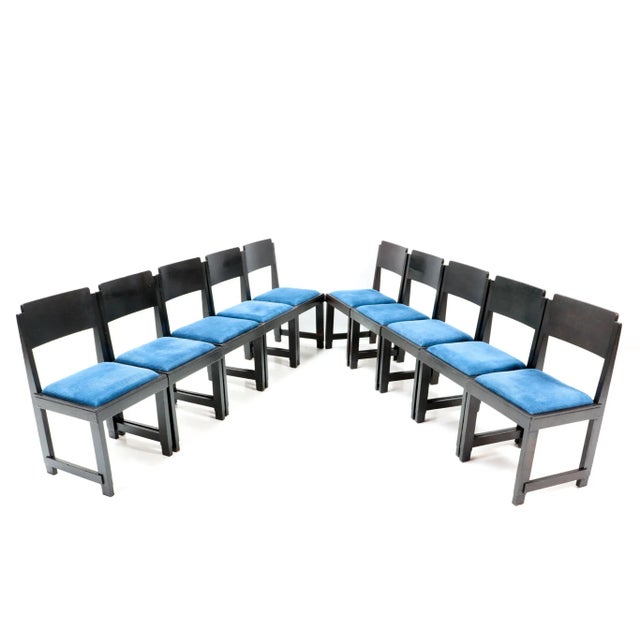 Art Deco Dining Chairs by Frits Spanjaard, 1920s, Set of 10 For Sale - Image 3 of 11