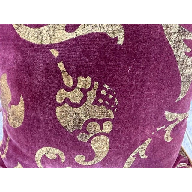 Gold Stenciled Nomi Pillow For Sale In Los Angeles - Image 6 of 7