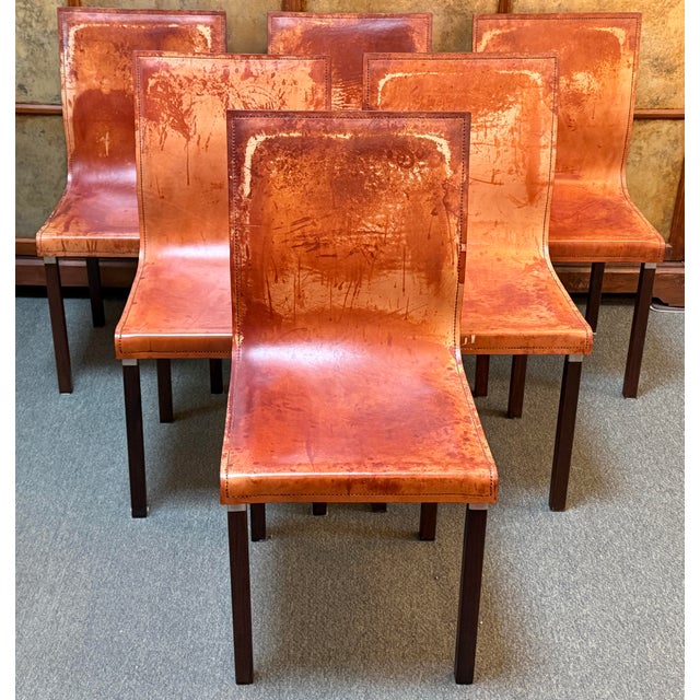 Design Plus Gallery presents a Set of Six Emile Dining Chairs from Zele Furniture. The pared-down elegance of the Emile...