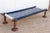 Long Blue & White Woven Charpai Bench For Sale - Image 9 of 10