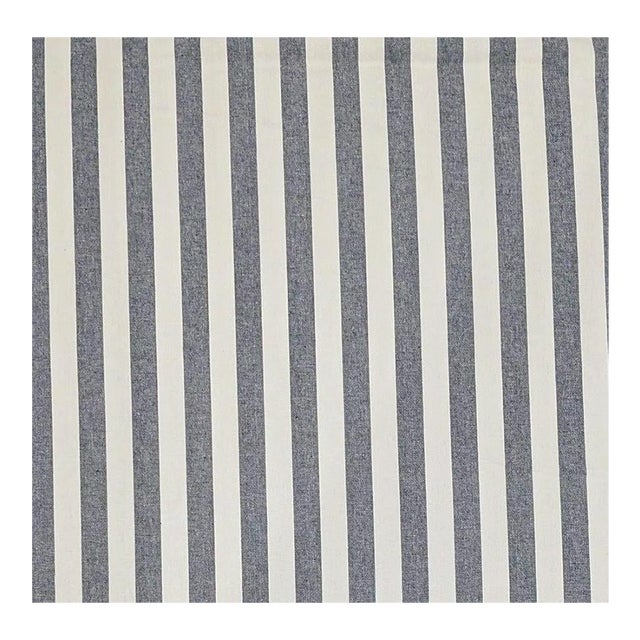 Vintage Ralph Lauren Navy & Natural Ticking Stripe Fabric – 7 Yards For Sale