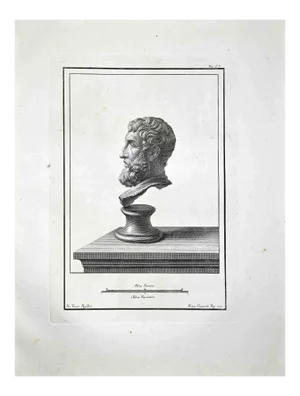 Francesco Cepparoli, Ancient Roman Busts, Etching, Late 18th-Century