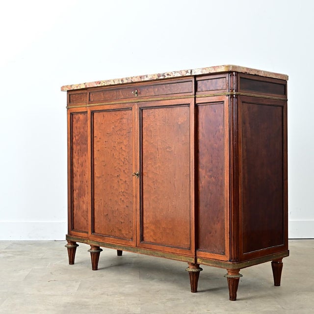 French 19th Century Birdseye Maple and Marble Top Buffet For Sale - Image 17 of 17