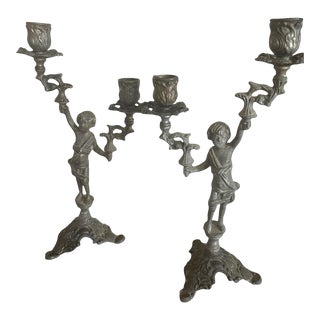 Early 20th Century French Candlesticks - a Pair For Sale