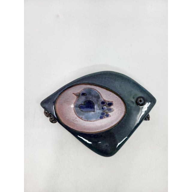 Ceramic Trinket Tray with Bird Decoration, France, 1950 For Sale - Image 10 of 10