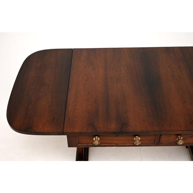 Brown Antique Regency Sofa Table, 1810 For Sale - Image 8 of 12