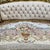 Italian Italian Style Beige White Sofa Damask Fabric For Sale - Image 3 of 7