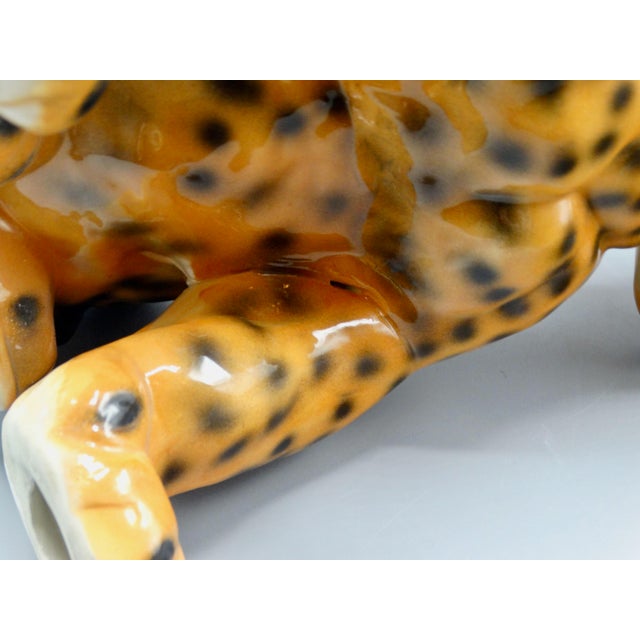 Mid Century Italian Glazed Leopard Cub Figurine For Sale - Image 12 of 12