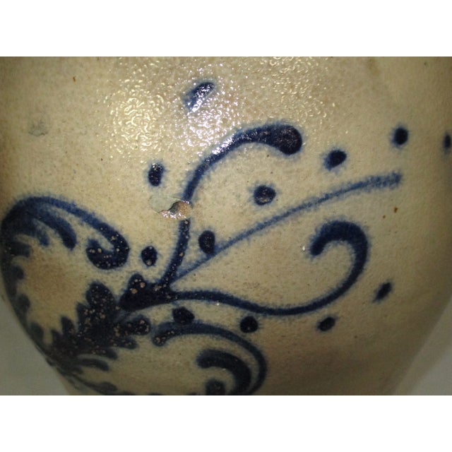 Antique Geddes Ny Floral Motif Stoneware Jug For Sale - Image 11 of 16