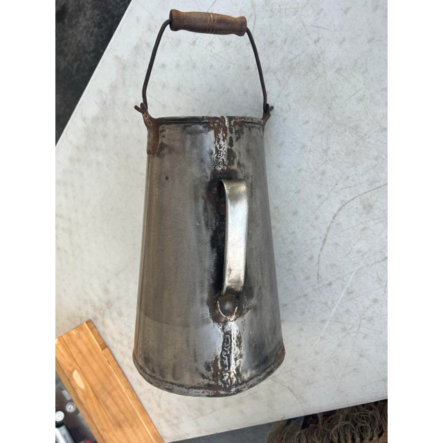 Early 20th Century Antique Hand Made Large Metal Coffee Pot/ Pitcher For Sale - Image 5 of 11