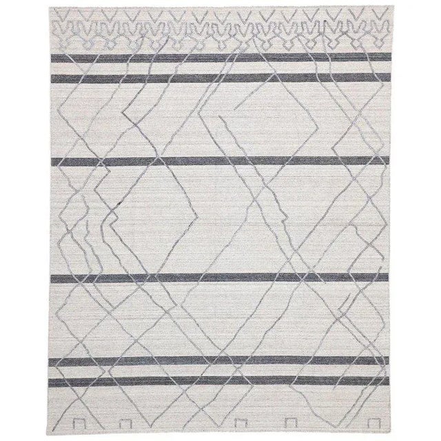 Contemporary Gray Moroccan Style Area Rug - 8′ × 10′ For Sale - Image 9 of 9