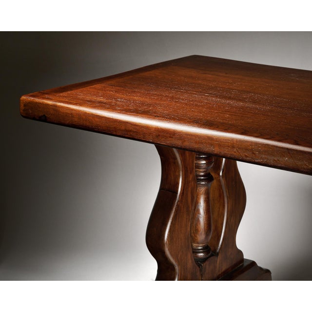 Brown French Antique Monastery Table For Sale - Image 8 of 9