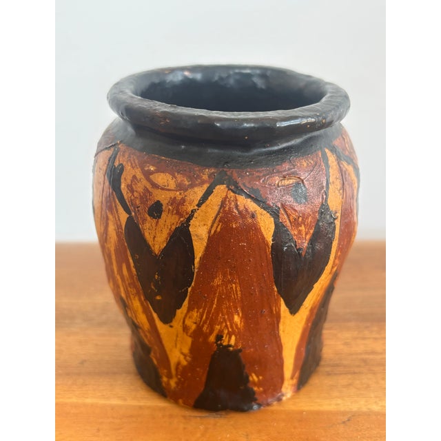 20th Century Handmade Brutalist Black and Brown Pottery, Signed For Sale - Image 4 of 7