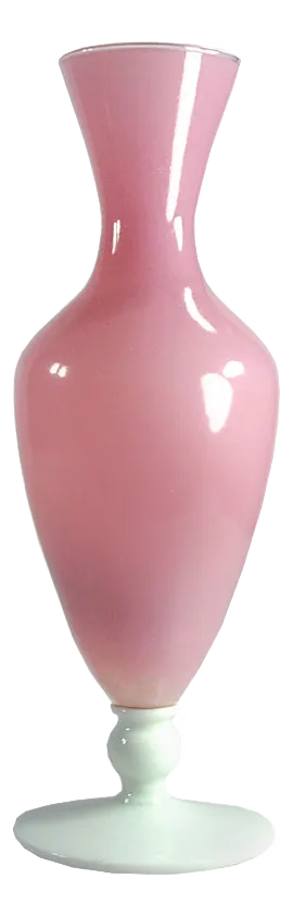 Italian Pink Glass Vase from Empoli, 1970s.
