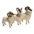 1970s Set of Brass and Fur Mountain Sheep Ram Sculptures - Set of 3 For Sale