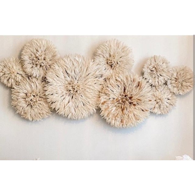 African Juju Hat Feathers Wall Decor- Set of 9 For Sale - Image 6 of 6