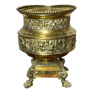 1880s French Empire Style Rococo Revival Victorian Jardiniere W/Original Liner