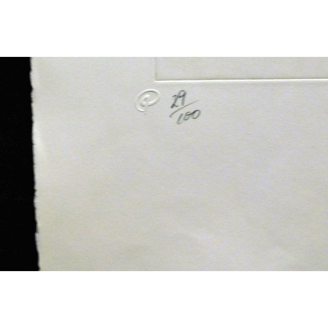 Impressionist William Papas "Gamblers" Hand Signed Hand Colored Etching on Paper 29/100 For Sale - Image 3 of 6