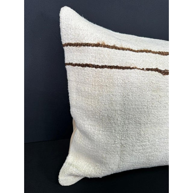 Turkish Hemp Pillow Cushion Natural Beige Brown Cushion Cover 20"x20" #30612 Enhance your home decor with our Kilim Pillow...