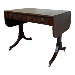 Antique Early 19th Century English Regency Sofa Table in the Egyptian Taste