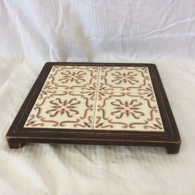 1970's Arts and Crafts Brown Mexican Tile Trivets 2 Chairish