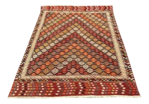 Vintage Turkish Kilim Rug - 63" X 83"