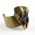 French Sculptor Henri Nogaret 1960s Brutalist Bronze Cuff Bracelet For Sale - Image 4 of 9