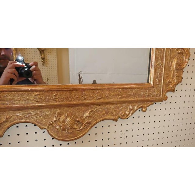 18th Century French Regence Figural Gold Horizontal Mirror For Sale - Image 10 of 14