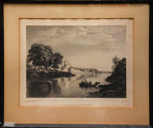 1990s S. Rambert l'Ile Barbe Lithograph, Framed