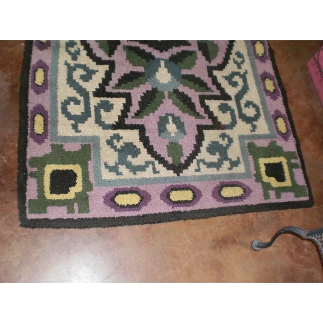 1930s French Art Deco Geometric Rug-5'8" X 3' 9" For Sale - Image 9 of 12