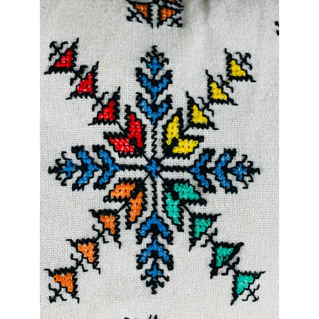 Boho Chic Hand Embroidered Boho Chic Small Compatible Pillows, Set of Four For Sale - Image 3 of 11