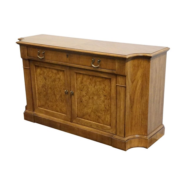 Century Furniture Century Furniture Italian Neoclassical Tuscan Style Burled Walnut 56" Server Buffet For Sale - Image 4 of 13