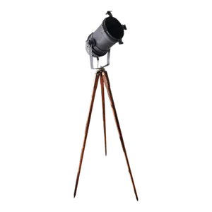 Vintage Mid 20th Century Industrial Tripod Floor Lamp Projector Style