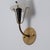 1950s Italian Brass, Black Metal and Opaline Glass Wall Sconces, 1950s, Set of 2 For Sale - Image 5 of 11