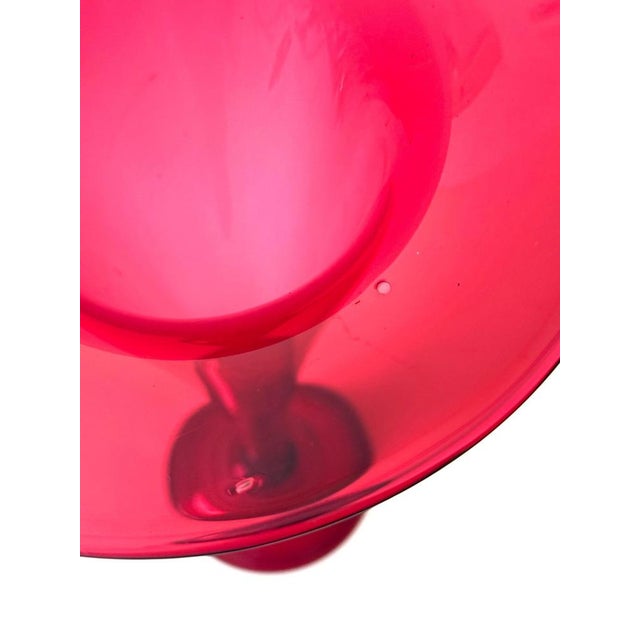 Black Art Glass Murano Ruby Red Floor Vase, Italy, 1960s For Sale - Image 8 of 18