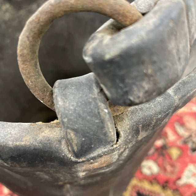 Mid 19th Century Circa 1850’s Antique Personalized Leather Fire Water Bucket For Sale - Image 5 of 11