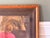 Impressive large-scale antique painting on board titled “Blanchefleur – Abbey,” depicting a dramatic medieval scene with a...