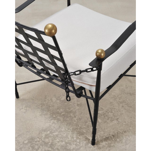 Set of Four Mario Papperzini Amalfi Iron Lounge Garden Chairs For Sale - Image 18 of 18