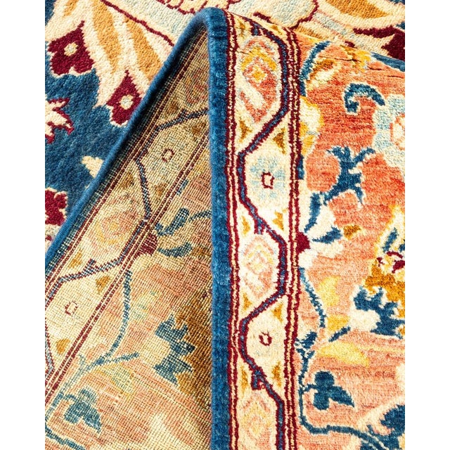 Mogul, One-of-a-Kind Hand-Knotted Area Rug in Blue, 6' 1" x 8' 10" For Sale In New York - Image 6 of 8