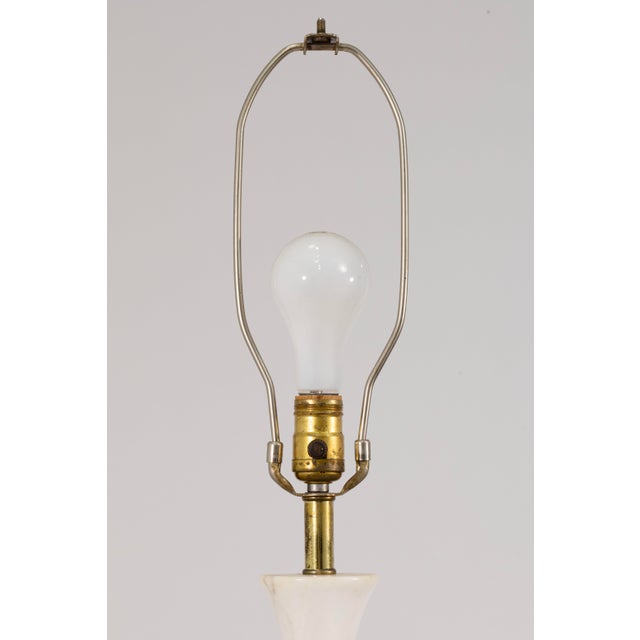 Murano Vintage Murano Glass and Marble Table Lamp With Large Drum Shade For Sale - Image 4 of 8