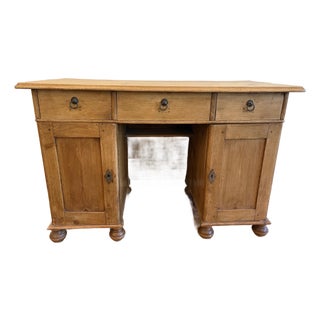 Antique European Pine Desk For Sale
