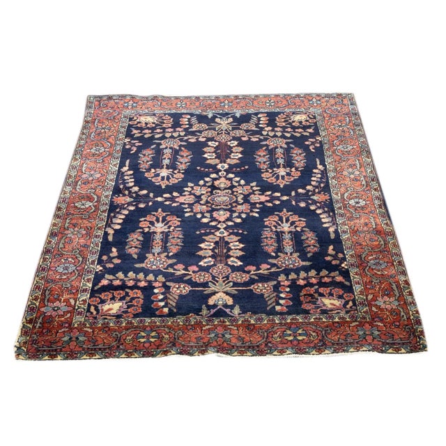 Antique Mohajeran Sarouk Rug 3'4'' x 4'10'' For Sale - Image 12 of 12