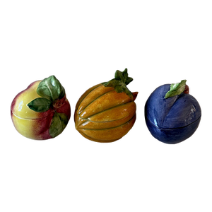 Set of 3 Italian Lidded Fruit Dishes