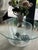 1920s Glass Coffee Table Amoeba Lucite Acrylic Pedestal Base Postmodern Modern Vladimir Kagan Style For Sale - Image 11 of 12