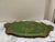 Vintage emerald green and gold Florentine decor tray with ornate design handcrafted in Italy, 1960s.